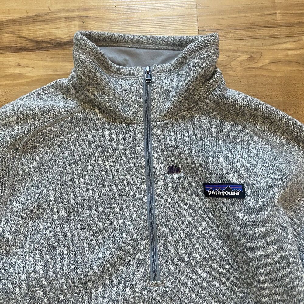 Patagonia W’s Grey L Better Sweater ¼ Zip Fleece Pullover High Point University - Picture 12 of 16